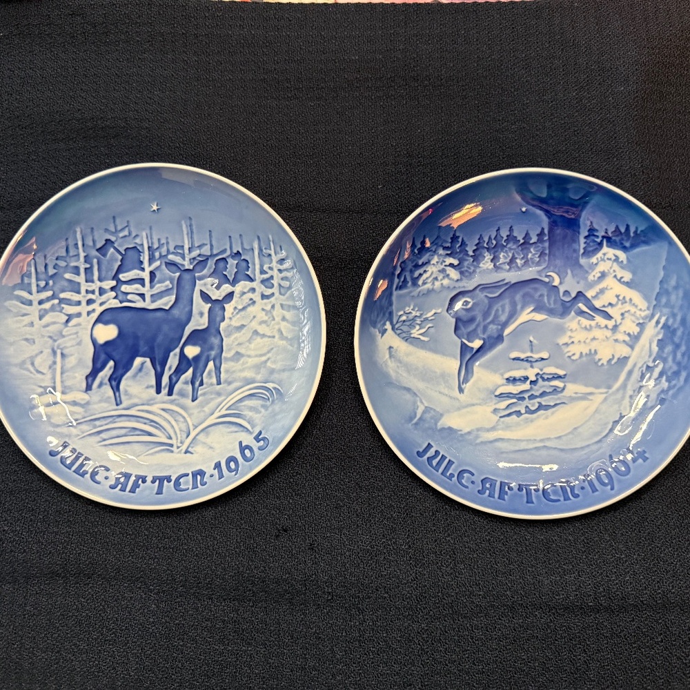 Bing & Grondahl Christmas Plate Bundle '64, '65